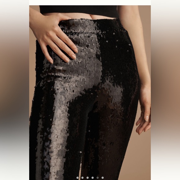 Anthropologie NWT Sz SM lined sequin leggings/pants; sold out, top rated @anthro - Picture 7 of 16